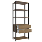 Clóset Modular Abierto 70 cm 2 Cajones Marrón/Negro Valencia Madesa