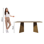 Mesa de Comedor 180 cm Marrón/Crema Madesa