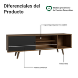 Mueble para TV hasta 65 Pulgadas con Patas Marrón/Negro Dubai