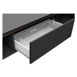 Mueble para TV hasta 80 Pulgadas 180 cm 2 Puertas 1 Cajón Doha Negro/Marrón