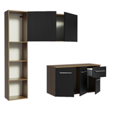 Cocina Compacta 120cm Marron/Negro Easy