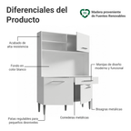 Cocina Compacta 120 cm Blanco Life Madesa