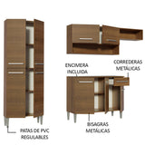 Cocina Compacta 229cm Marrón Emilly Top