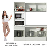 Cocina Compacta 180cm Blanco Diamante 86