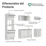 Cocina Integral 240cm Blanco Topazio