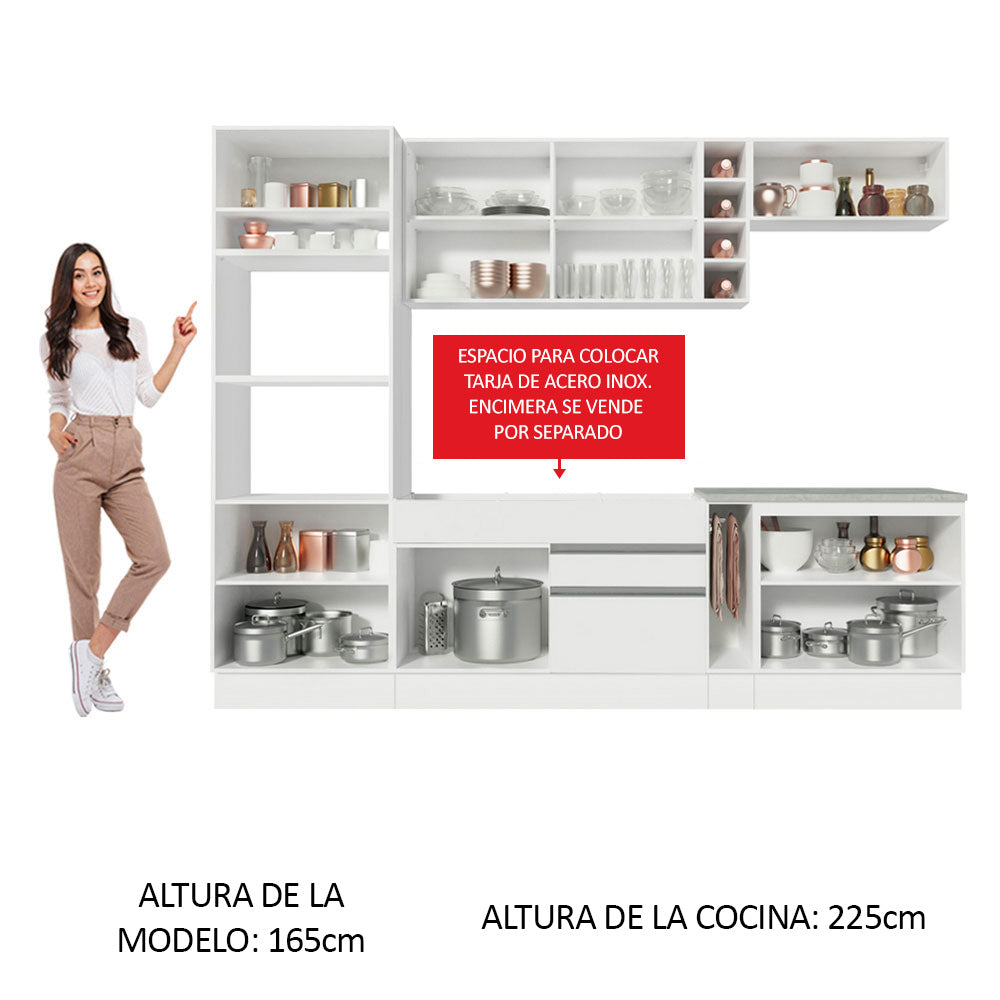 Cocina Integral 290 cm Blanco Vicenza