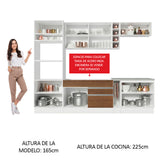 Cocina Integral 290 cm Blanco/Marrón Vicenza