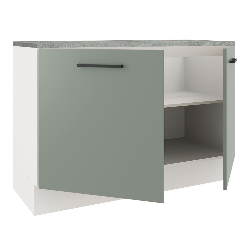 Gabinete Bajo 120 cm 2 Puertas Blanco/Gris Agata Madesa