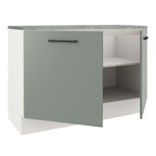 Gabinete Bajo 120 cm 2 Puertas Blanco/Gris Agata Madesa