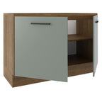 Gabinete Bajo 120 cm 2 Puertas Marrón/Gris Agata Madesa