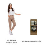 Gabinete Bajo 35 cm 1 Puerta Sin Encimera Marrón/Blanco Stella Madesa