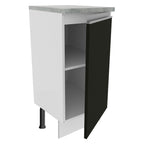 Gabinete Bajo 35 cm 1 Puerta Blanco/Negro Glamy Madesa