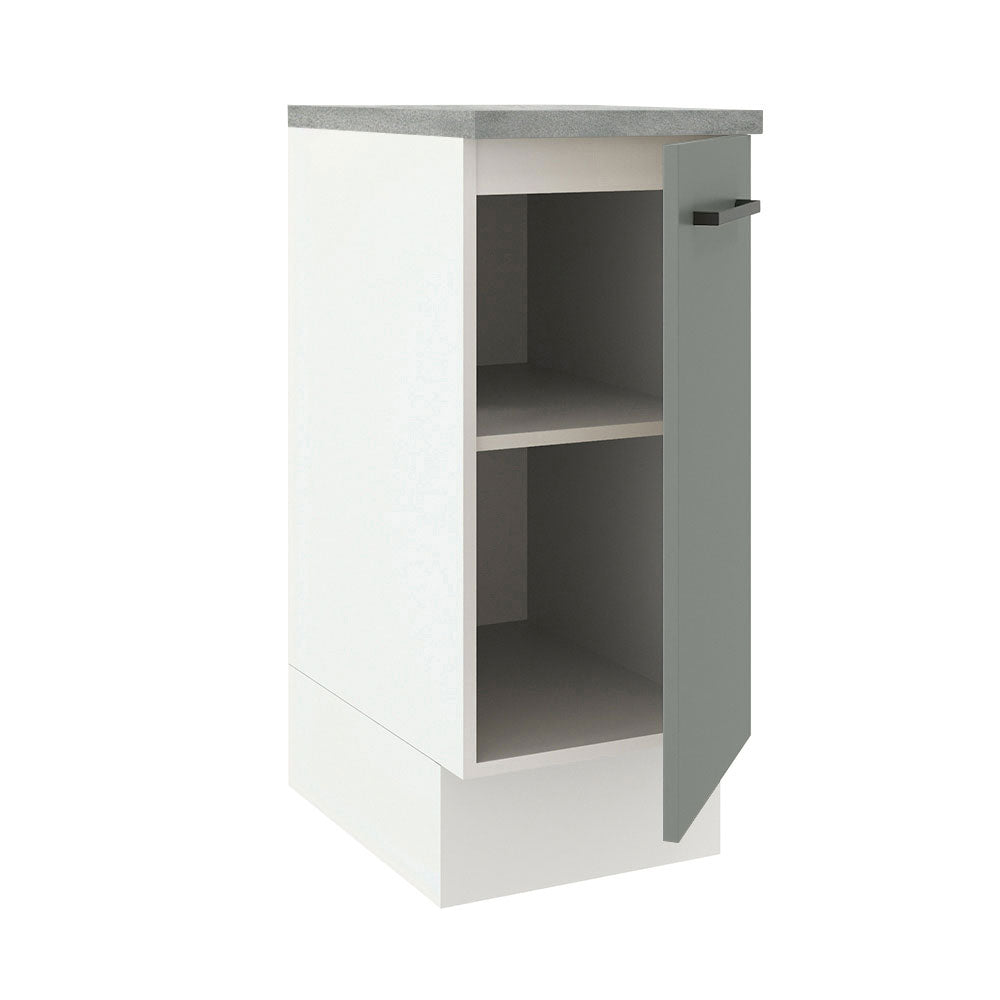 Gabinete Bajo 35 x 60 cm 1 Puerta (Con Encimera) Agata Blanco/Gris