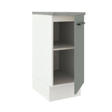 Gabinete Bajo 35 x 60 cm 1 Puerta (Con Encimera) Agata Blanco/Gris