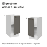 Gabinete Bajo de Cocina 35 x 60 cm 1 Puerta (Sin encimera) Blanco/Gris Vik Madesa