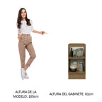 Gabinete Bajo 40 cm 1 Puerta Sin Encimera Marrón/Blanco Stella Madesa