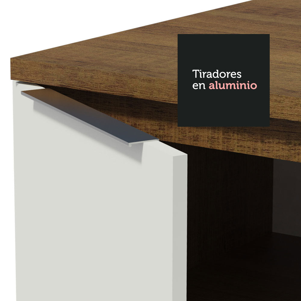 Gabinete Bajo 40 cm 1 Puerta Marrón/Blanco Stella Madesa