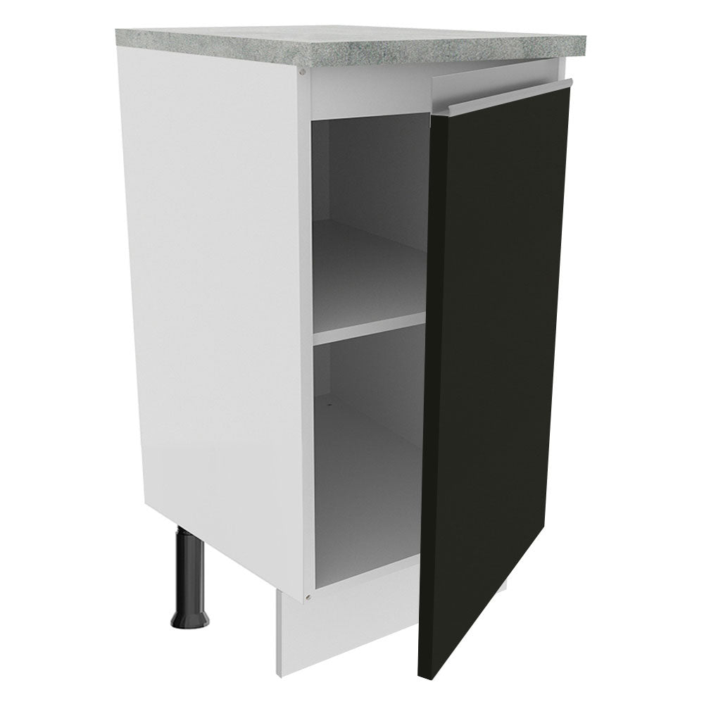 Gabinete Bajo 40 cm 1 Puerta Blanco/Negro Glamy Madesa