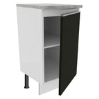 Gabinete Bajo 40 cm 1 Puerta Blanco/Negro Glamy Madesa