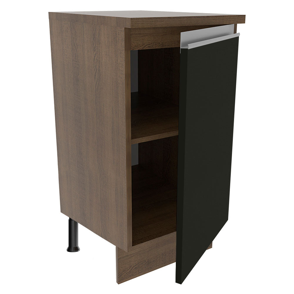 Gabinete Bajo 40 cm 1 Puerta Marrón/Negro Glamy Madesa