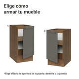 Gabinete Bajo de Cocina 40 x 60 cm 1 Puerta (Sin encimera) Marrón/Gris Vik Madesa