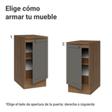 Gabinete Bajo de Cocina 40 x 60 cm 1 Puerta (Con Encimera) Marrón/Gris Vik Madesa