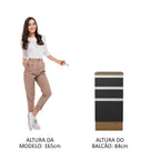 Gabinete Bajo 40 cm 3 Cajones Marrón/Negro Glamy Madesa