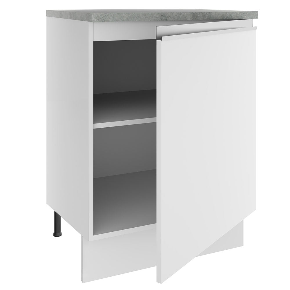 Gabinete Bajo 60 cm 1 Puerta Blanco Glamy Madesa