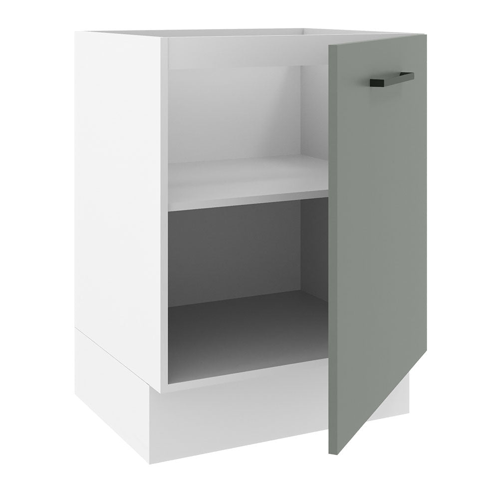Gabinete Bajo 60 cm 1 Puerta Sin Encimera Blanco/Gris Agata Madesa
