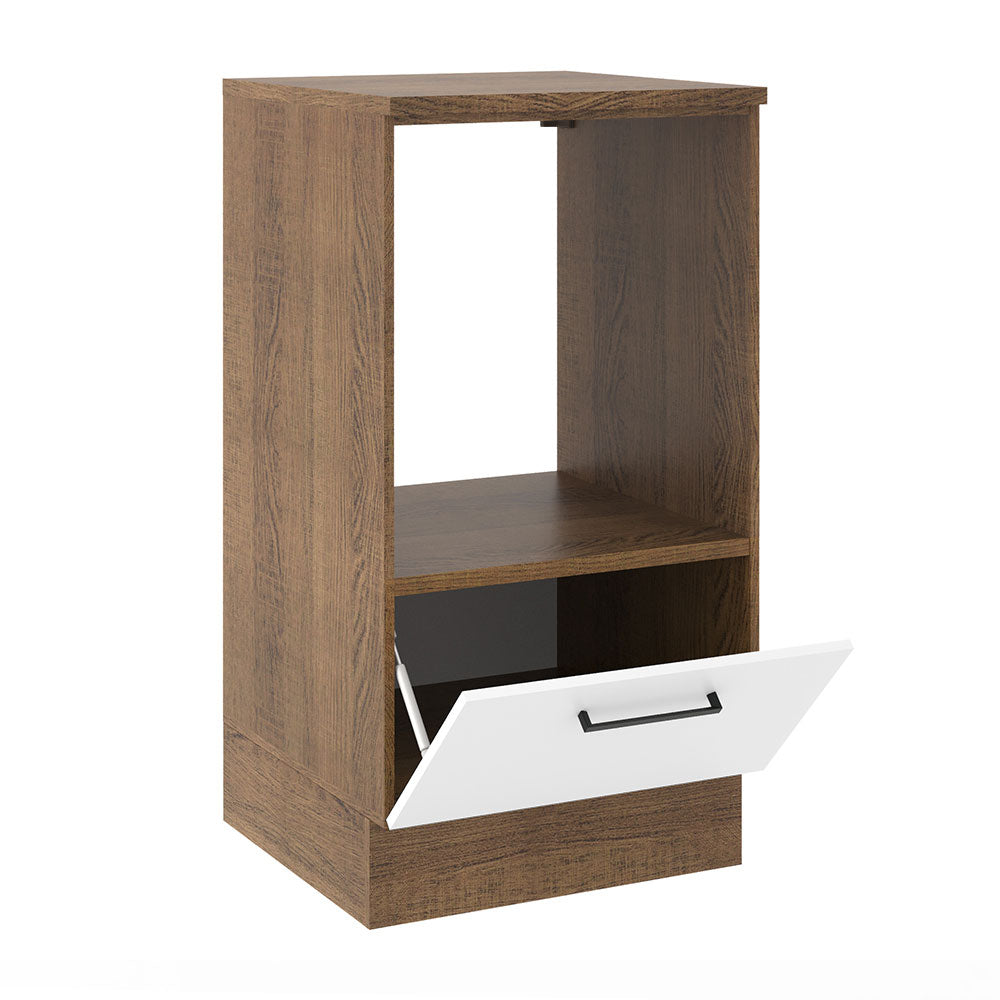 Gabinete Bajo para Horno 60 cm 1 Puerta Marrón/Blanco Agata Madesa