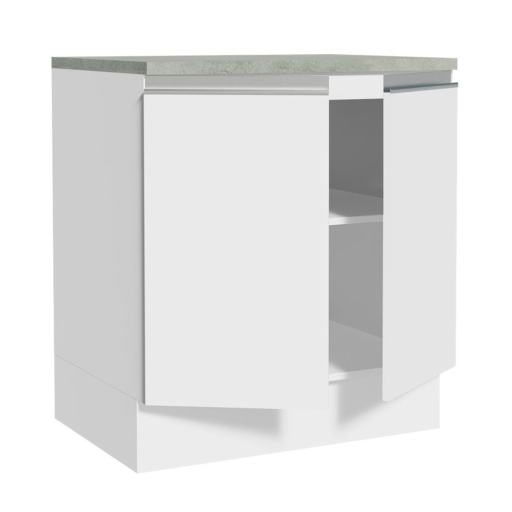 Gabinete Bajo 70 cm 2 Puertas Blanco Glamy Madesa