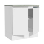 Gabinete Bajo 70 cm 2 Puertas Blanco Glamy Madesa