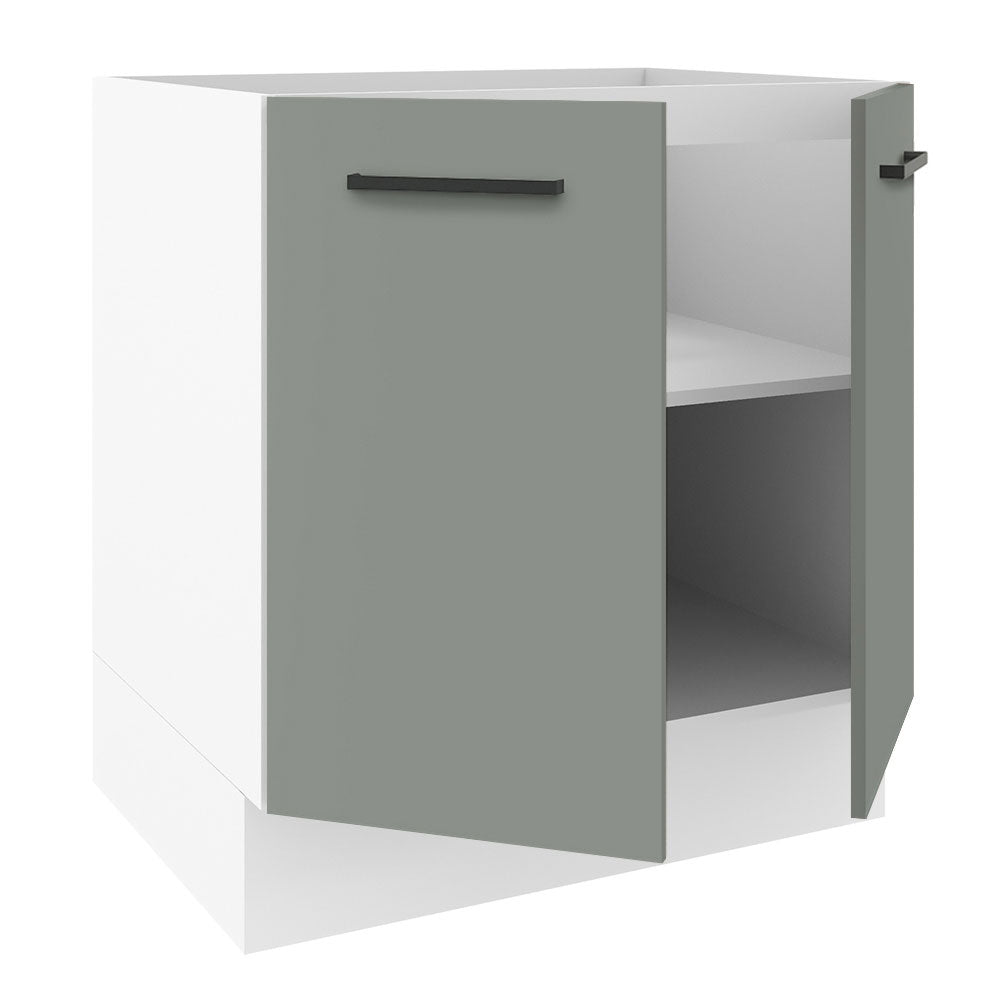 Gabinete Bajo 70 cm 2 Puertas Sin Encimera Blanco/Gris Agata Madesa