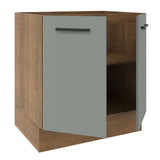 Gabinete Bajo 70 x 60 cm 2 Puertas (Sin Encimera) Marrón/Gris Agata