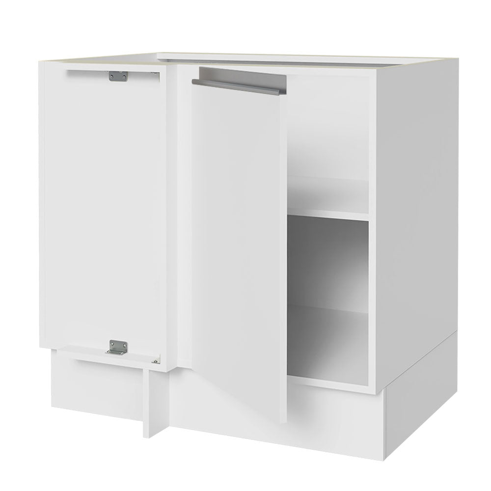 Gabinete Bajo Esquinero 80 cm 1 Puerta Sin Encimera Blanco Glamy Madesa