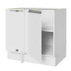 Gabinete Bajo Esquinero 80 cm 1 Puerta Sin Encimera Blanco Glamy Madesa