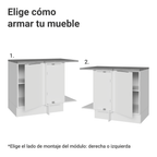 Gabinete Bajo Esquinero 102 cm 1 Puerta Blanco Stella Madesa