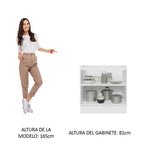 Gabinete Bajo 80 cm 2 Puertas Sin Encimera Blanco Stella Madesa