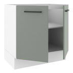 Gabinete Bajo 80 cm 2 Puertas Sin Encimera Blanco/Gris Agata Madesa
