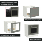 Gabinete Bajo para Horno de Empotrar 80 cm Sin Encimera Blanco/Gris Agata Madesa