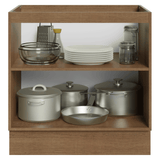 Gabinete Bajo de Cocina 80 x 60 cm 2 Puertas (Sin encimera) Marrón/Verde Vik Madesa