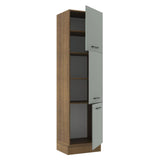 Despensero 60 x 60 cm 3 Puertas Agata Marrón/Gris