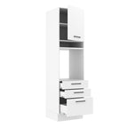 Mueble de Cocina para Horno 60 x 60 cm 1 Puerta 3 Cajones Agata Blanco