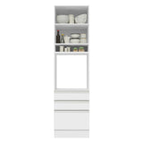 Mueble de Cocina para Horno Glamy 60 x 60 cm 1 Puerta y 3 Cajones Blanco