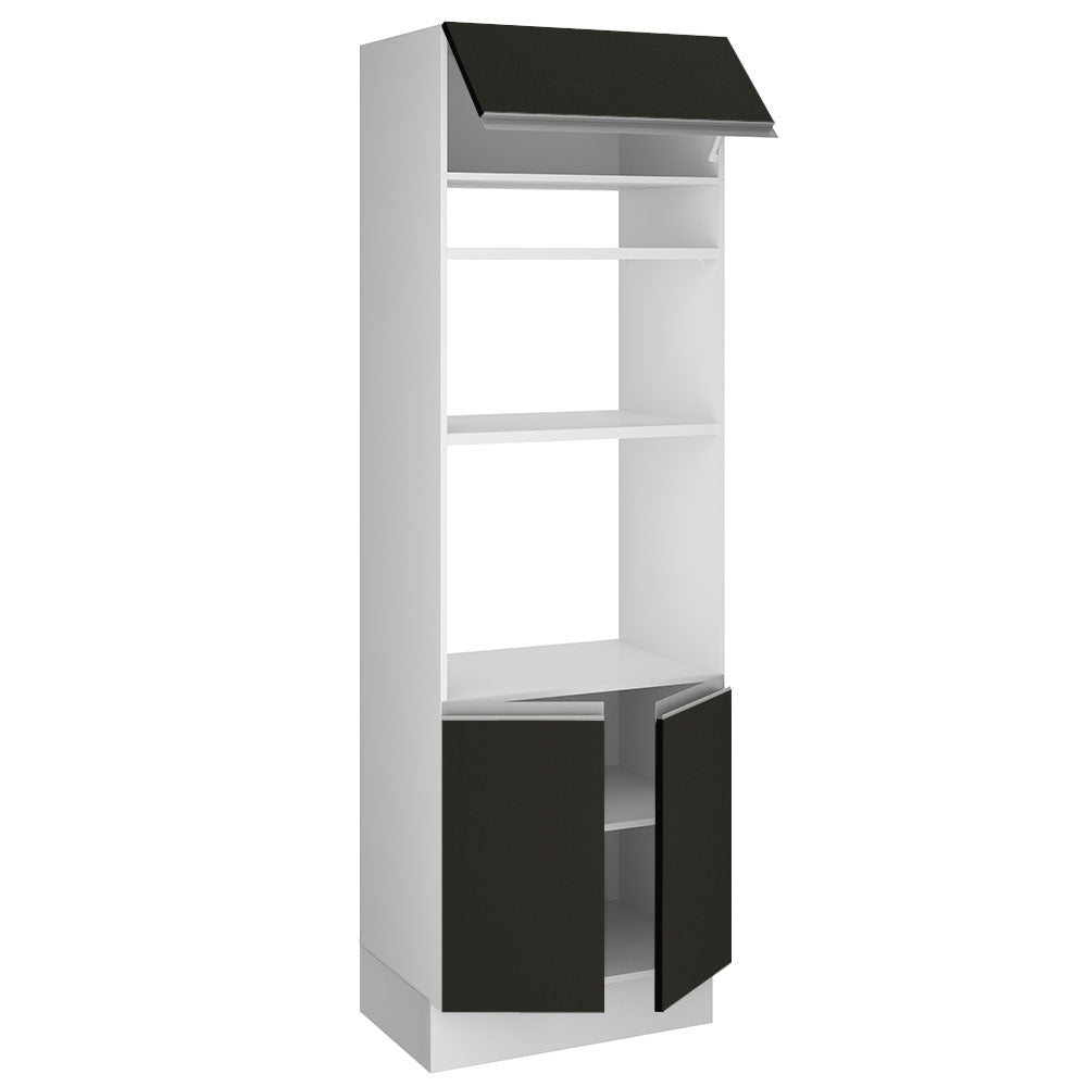 Mueble para Horno 70 cm 3 Puertas Blanco/Negro Glamy Madesa