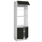 Mueble para Horno 70 cm 3 Puertas Blanco/Negro Glamy Madesa