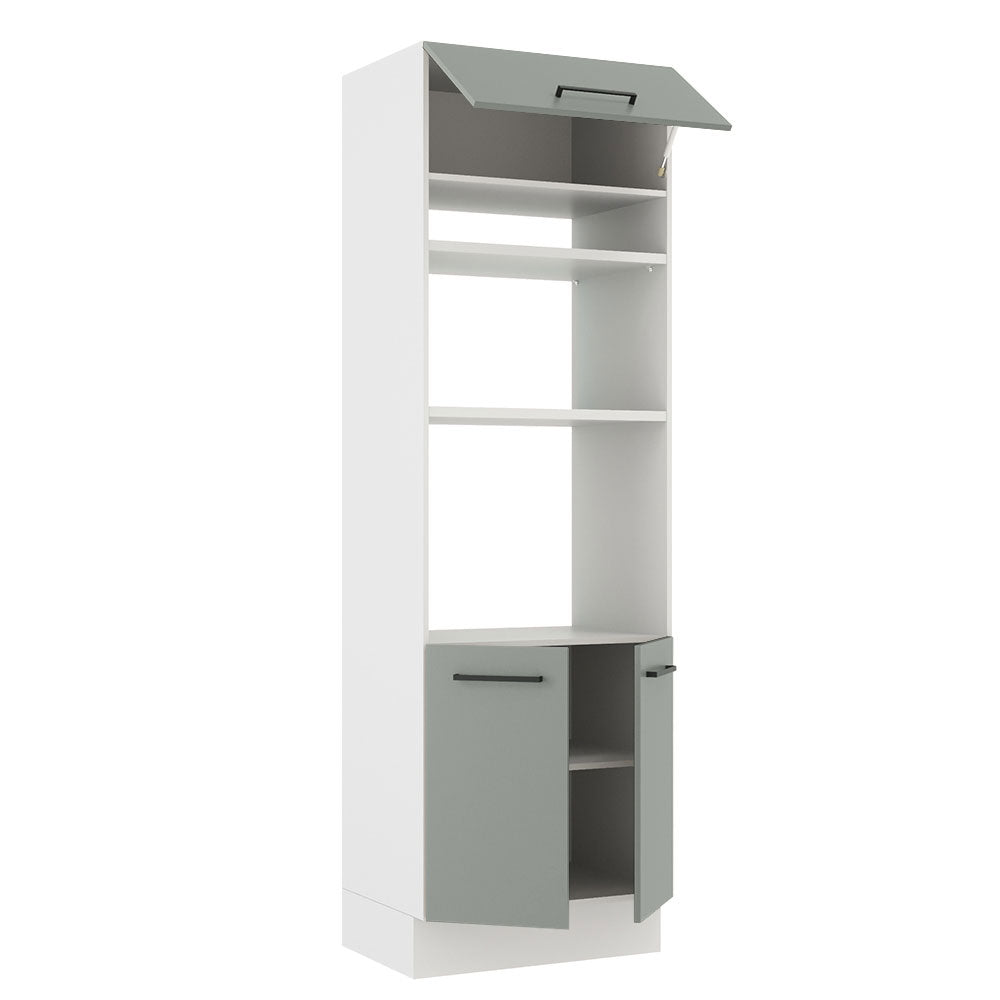 Mueble para Horno 70 cm 3 Puertas Blanco/Gris Agata Madesa