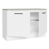 Mueble de Cocina para Fregadero 120 cm 2 Puertas (con Tablero) Blanco Agata Madesa