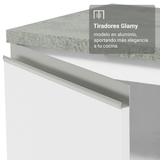 Gabinete Bajo para Fregadero 120 cm 3 Cajones 2 Puertas Glamy Blanco