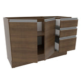 Mueble de Cocina para Fregadero 2 Puertas y 3 Cajones + Portacubiertos Marrón Glamy